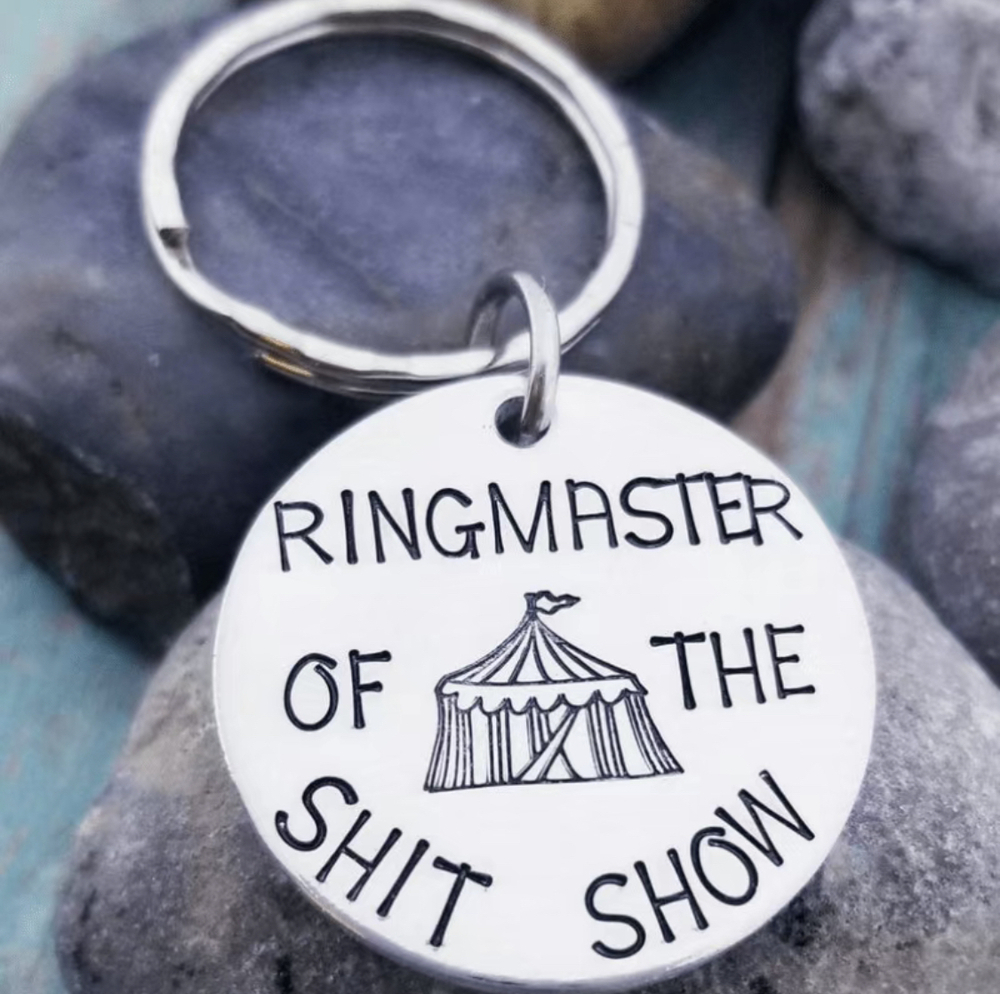 3/$25 RingMaster Ring Master Of The Sht Show Stainless Steel Keychain NEW